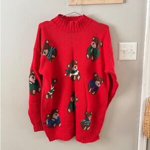 Vintage, oversized bear sweater